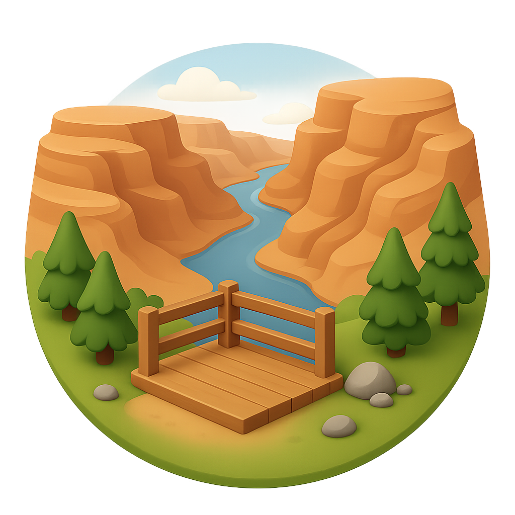 Canyon overlook 3D Icon — Free PNG Download | Thiings