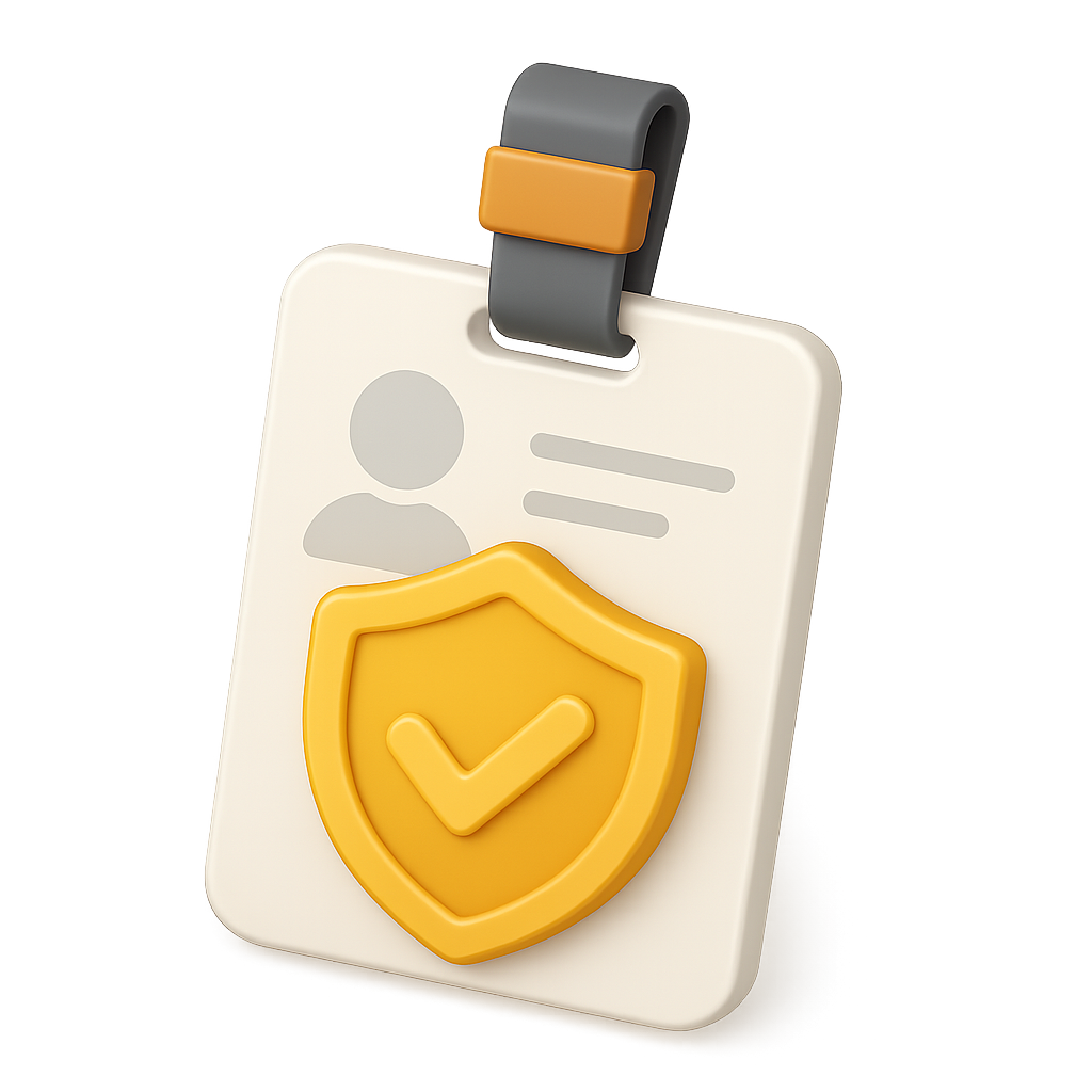 Secure Security Badge Security Badge 3D Icon — Free PNG Download | Thiings