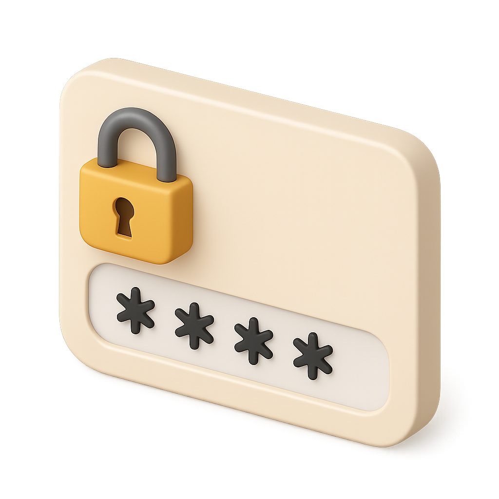 Password 3D Icon — Free PNG Download | Thiings