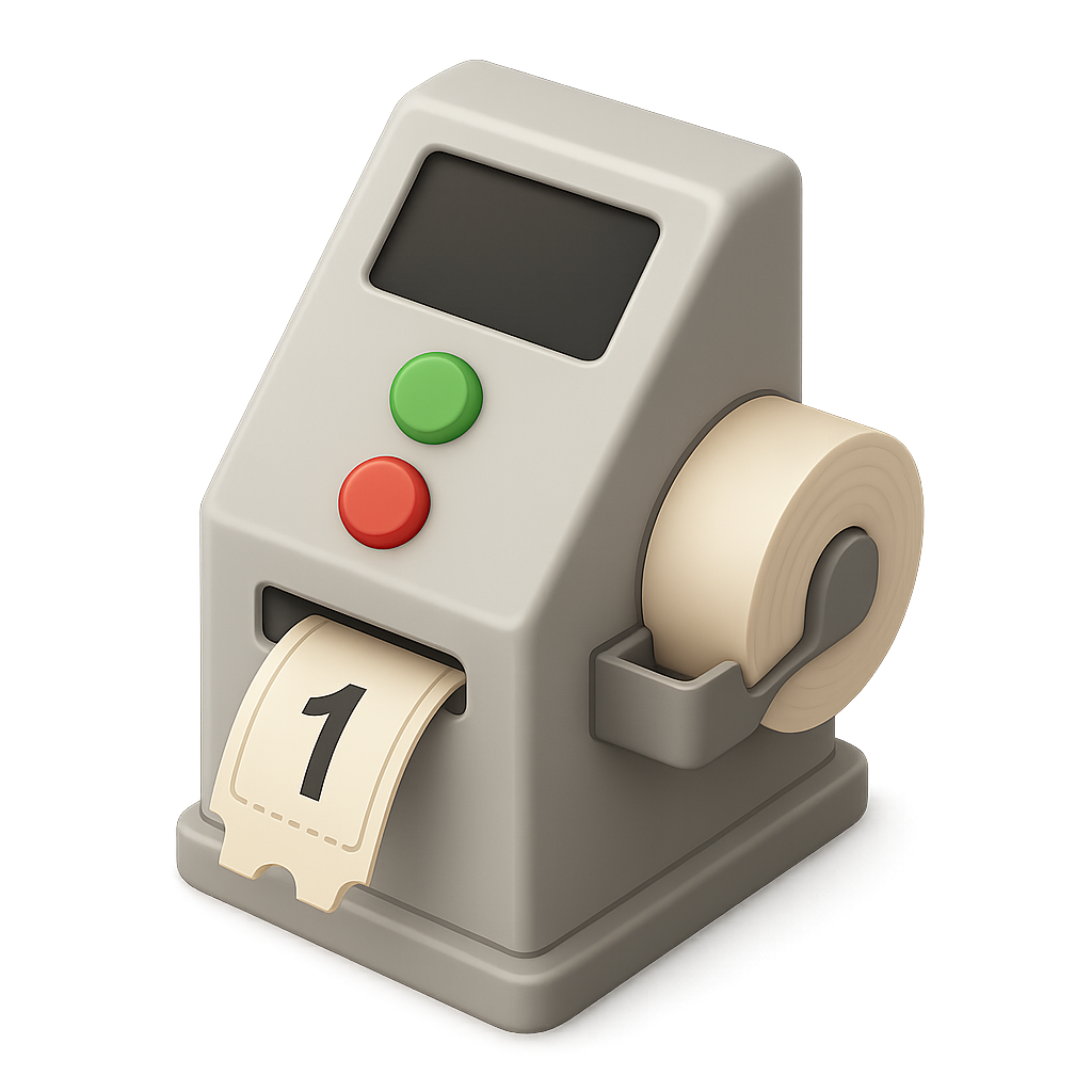 Ticket Dispenser 3D Icon — Free PNG Download | Thiings