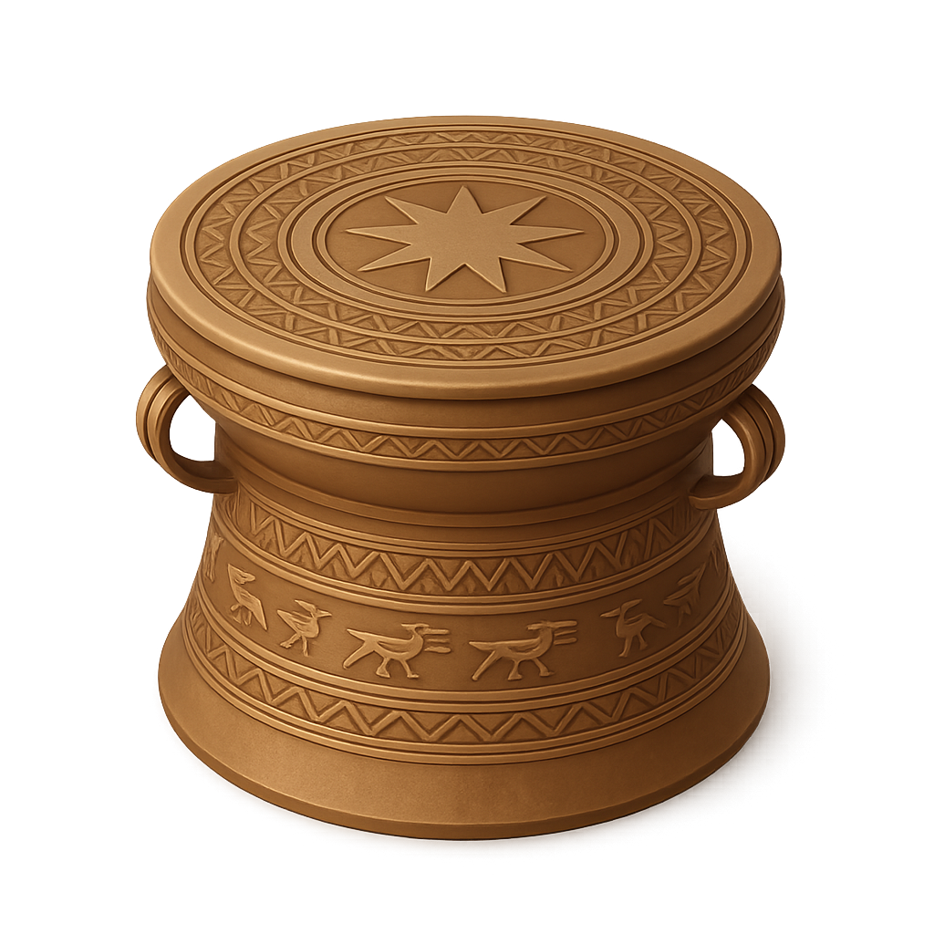 Bronze Drum 3D Icon — Free PNG Download | Thiings
