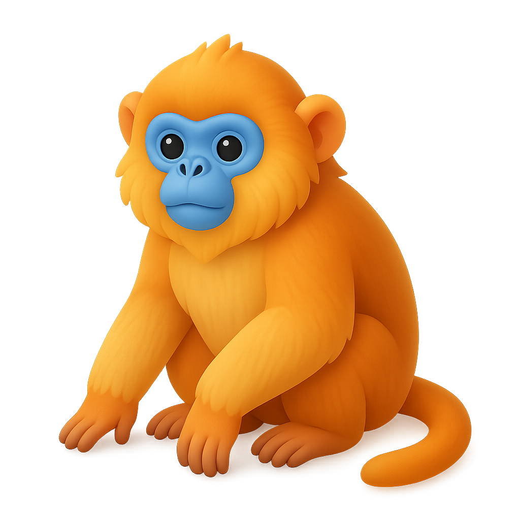 Golden Snub-nosed Monkey 3D Icon — Free PNG Download | Thiings