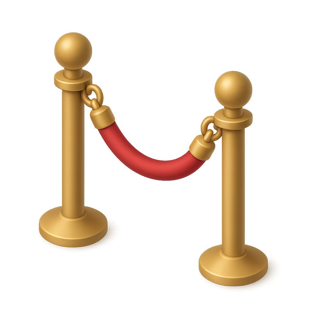 Velvet Ropes Icon Border Velvet Rope 3D Icon — Free PNG Download | Thiings