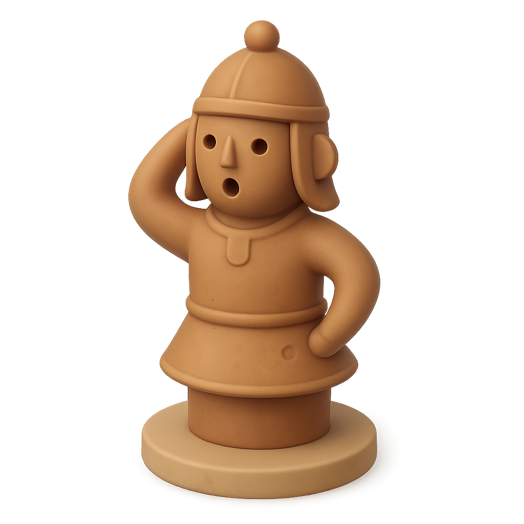 Haniwa Cartoon Haniwa Figure 3D Icon — Free PNG Download | Thiings