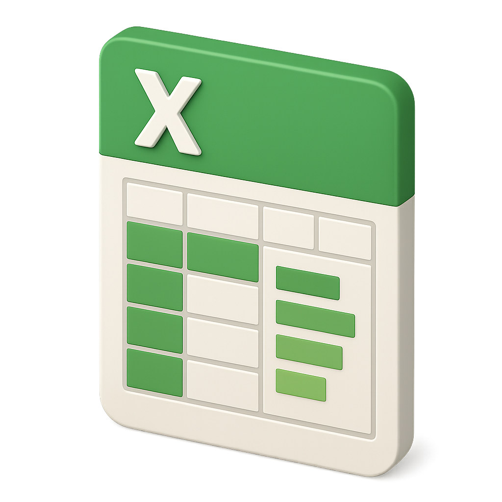 Excel Spreadsheet 3D Icon — Free PNG Download | Thiings
