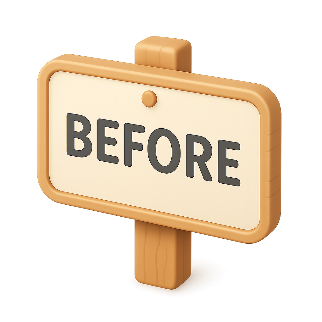 Before Sign 3D Icon — Free PNG Download | Thiings