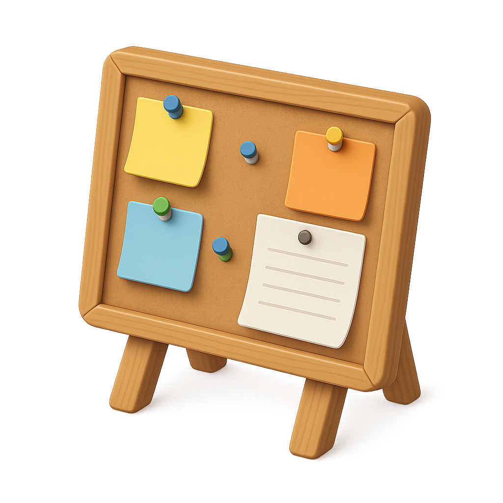 Message Boardon Message Board 3D Icon — Free PNG Download | Thiings