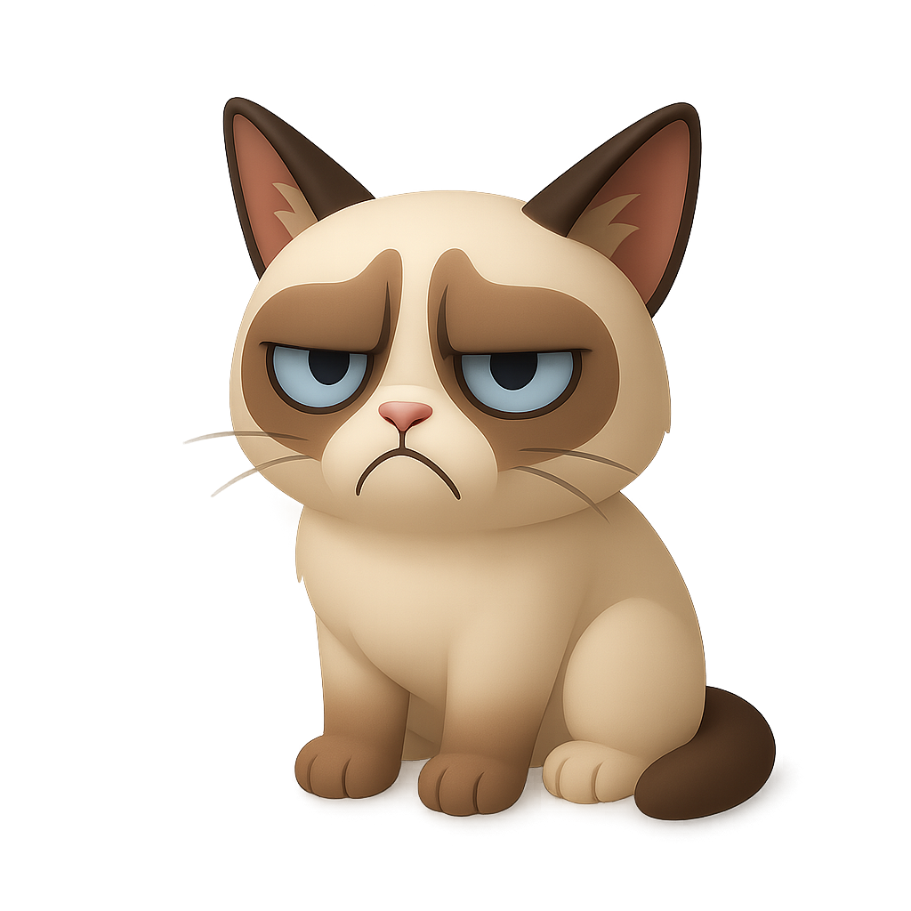Grumpy Cat 3D Icon — Free PNG Download | Thiings