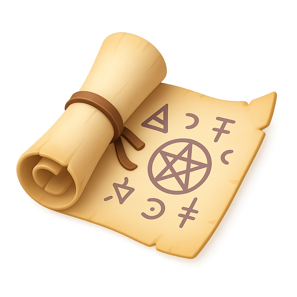 Magic Scroll 3D Icon — Free PNG Download | Thiings