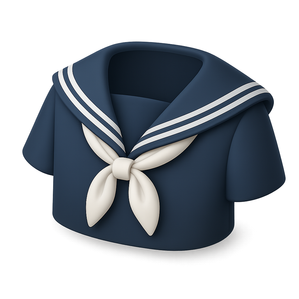 Sailor Collar 3D Icon — Free PNG Download | Thiings