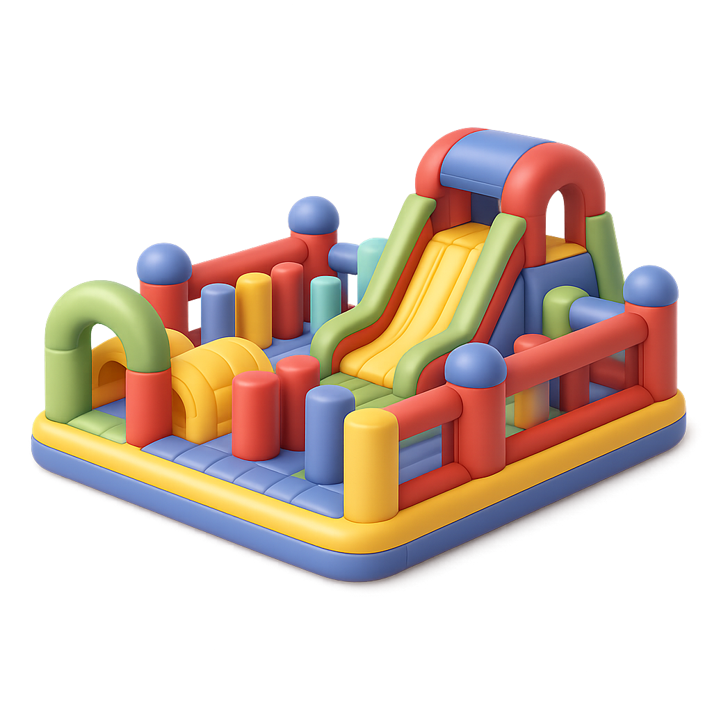 Obstacle Course Inflatable Icon Inflatable Obstacle Course 3D Icon — Free PNG Download | Thiings