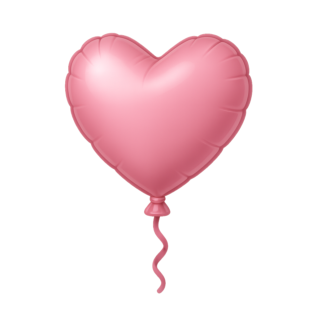 Pink Heart Foil Balloon Thiings Collection