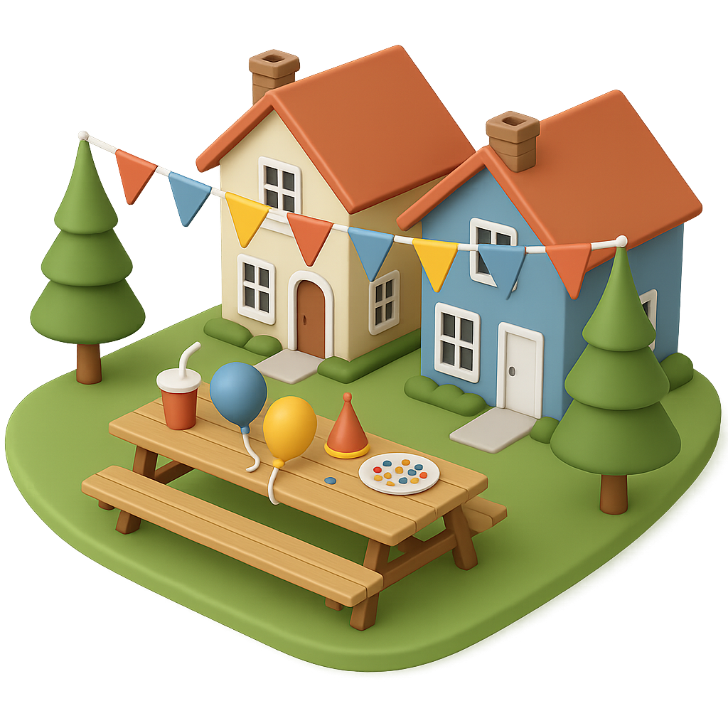 Neighborhood Block Party 3D Icon — Free PNG Download | Thiings