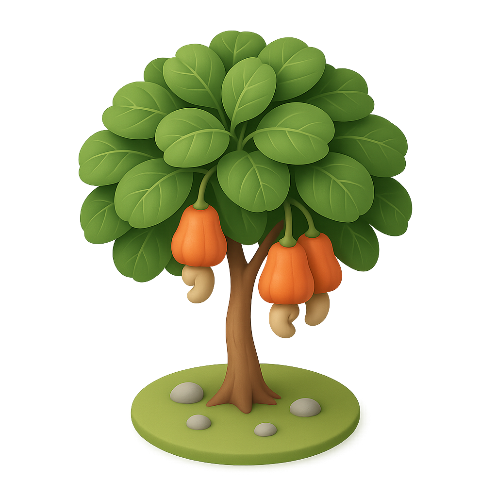 Casu Net Tree Cashew Nut Tree 3D Icon — Free PNG Download | Thiings