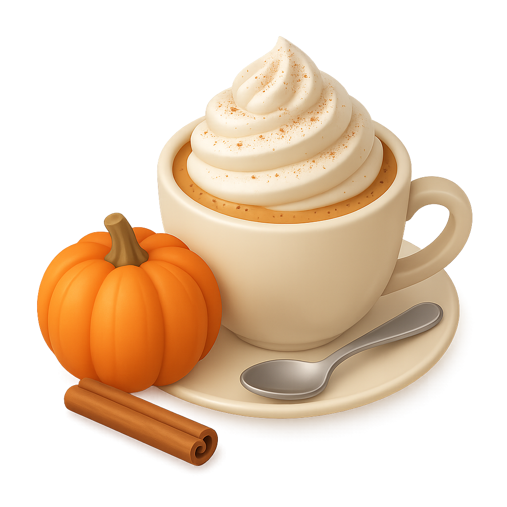 Pumpkin Spice Latte 3D Icon — Free PNG Download | Thiings