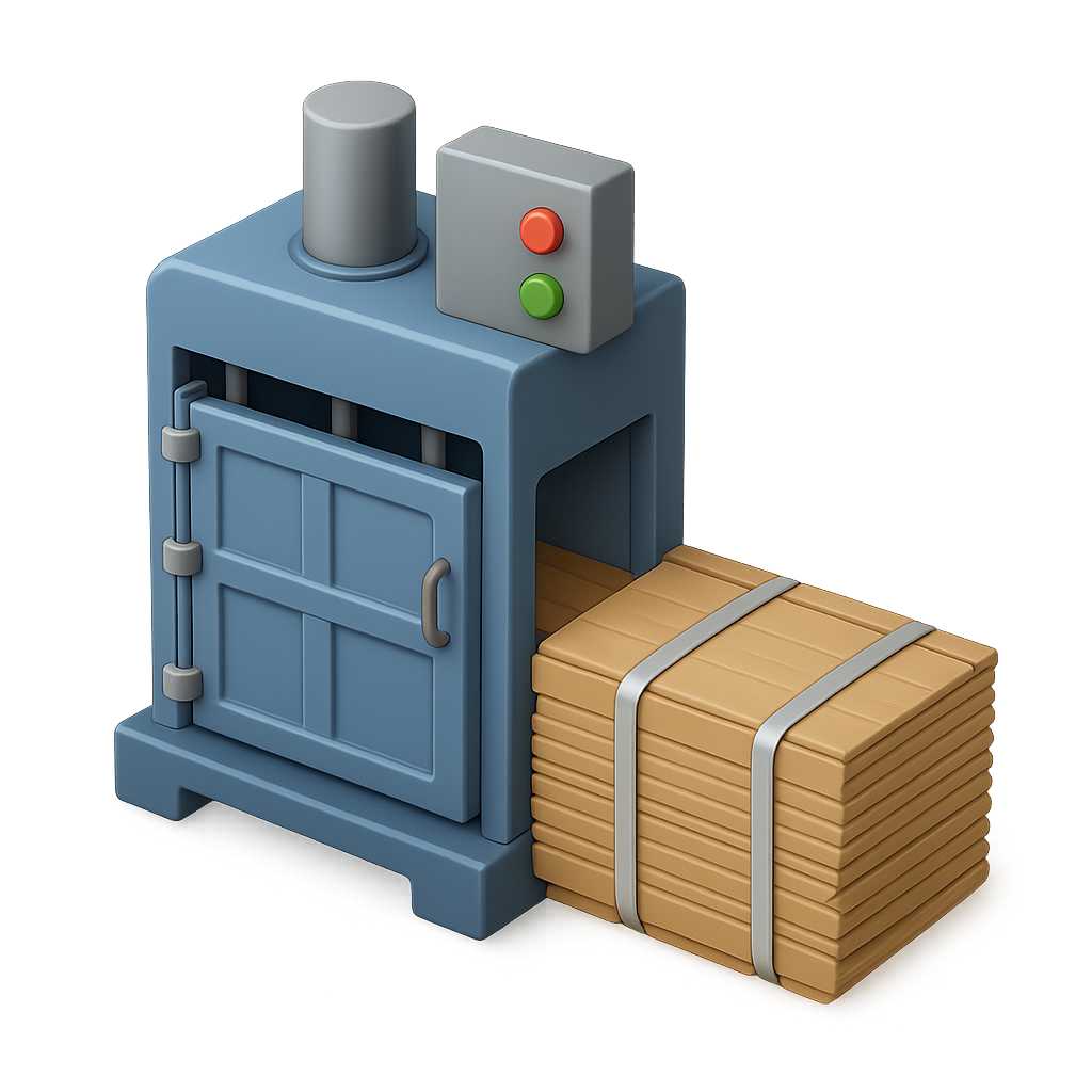 Cardboard Baler 3D Icon — Free PNG Download | Thiings