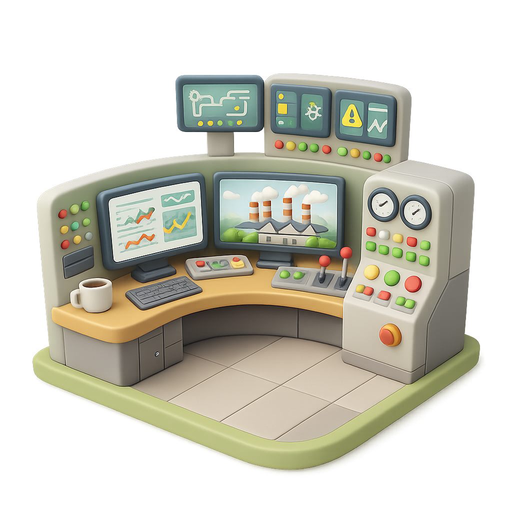 Factory Control Room 3D Icon — Free PNG Download | Thiings